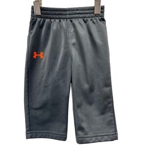 Under Armour Toddler Gray Orange Logo Jogger Pants Size 6 9 Months